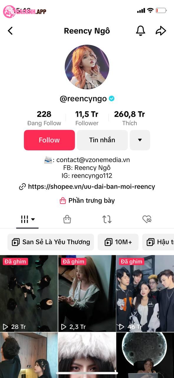 Gái xinh Reency Ngô sở hữu hơn 11 triệu follow trên Tiktok